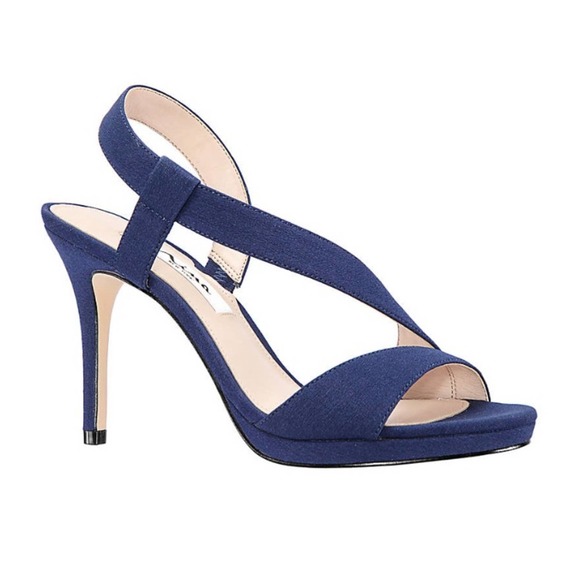 Nina Shoes Nina Robina Womens High Heel Platform Blue Sandal Size